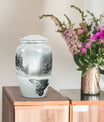 Classic 10-inch Snowflakes Urn for human ashes