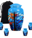 Stained glass urn for female ashes