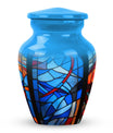 Stained glass urn for female ashes