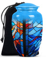 Stained glass urn for female ashes