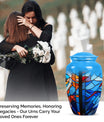 Stained glass urn for female ashes