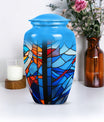 Stained glass urn for female ashes