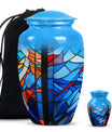 Stained glass urn for female ashes