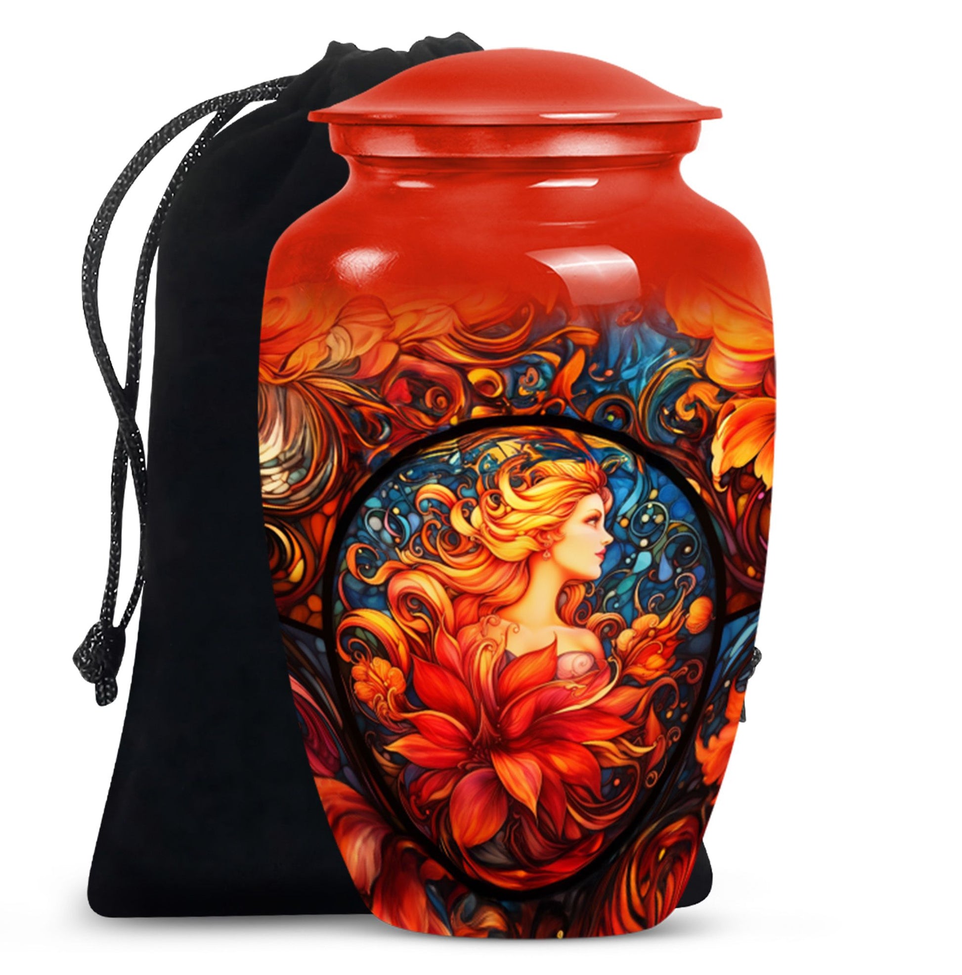 10-inch stained glass Classic urn for cremation ashes