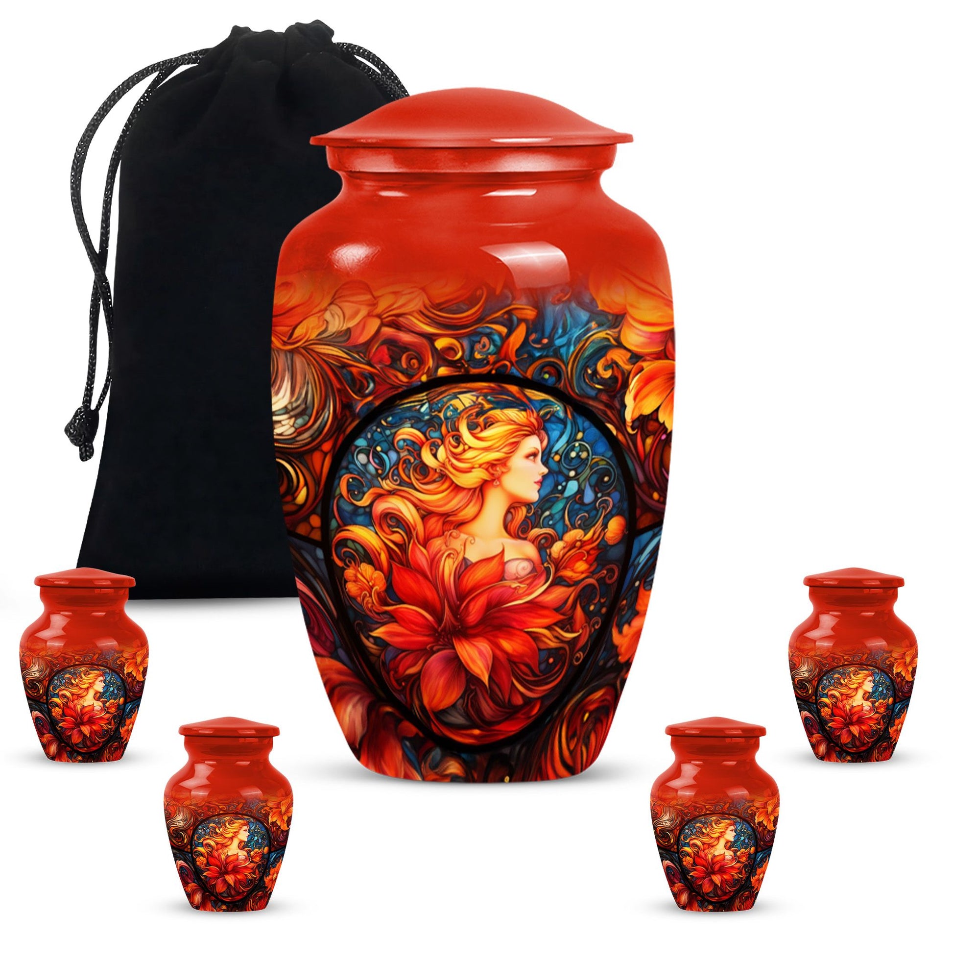 10-inch stained glass Classic urn for cremation ashes