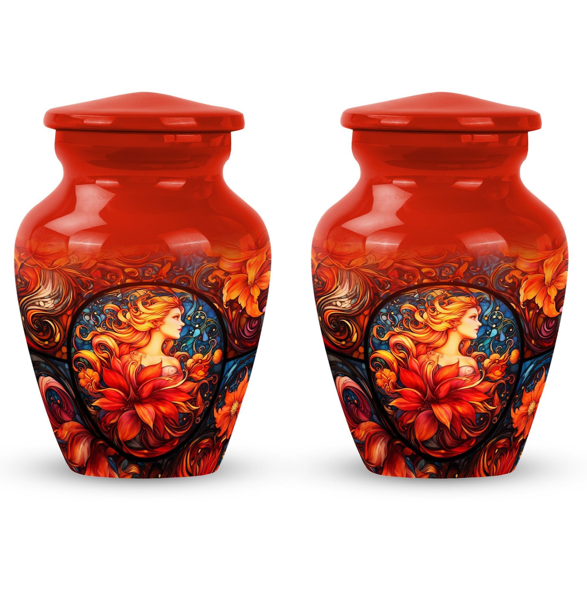 10-inch stained glass Classic urn for cremation ashes