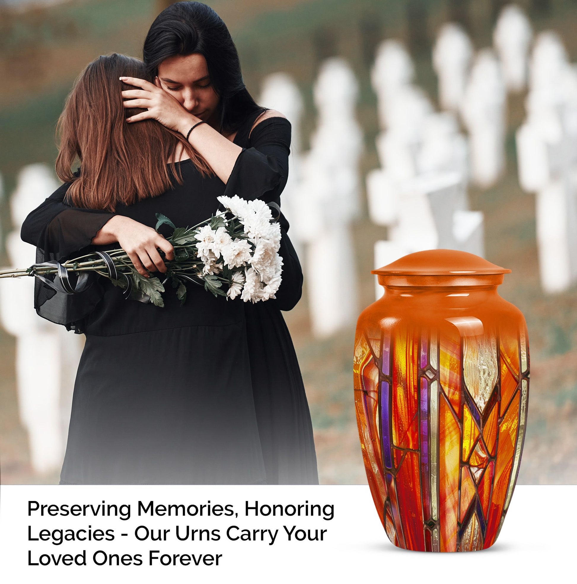 stained glass urn for adult male ashes