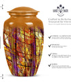 10-inch classic stained glass urn for cremation ashes