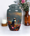 Puffin Bird urn for adult female cremation ashes.