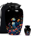 Puffin Bird Medium Urn Memorial, Funeral Shape Urn