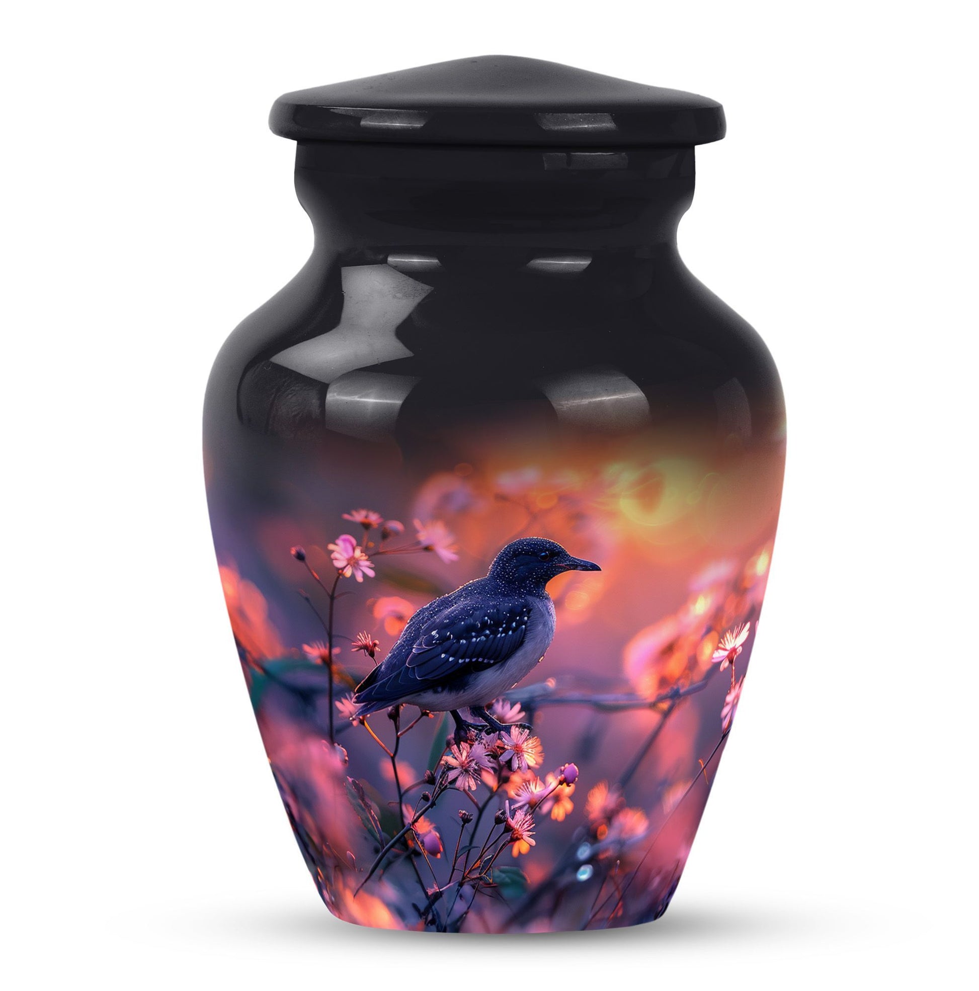 Classic 10-inch Puffin Bird-themed urn for burial ashes