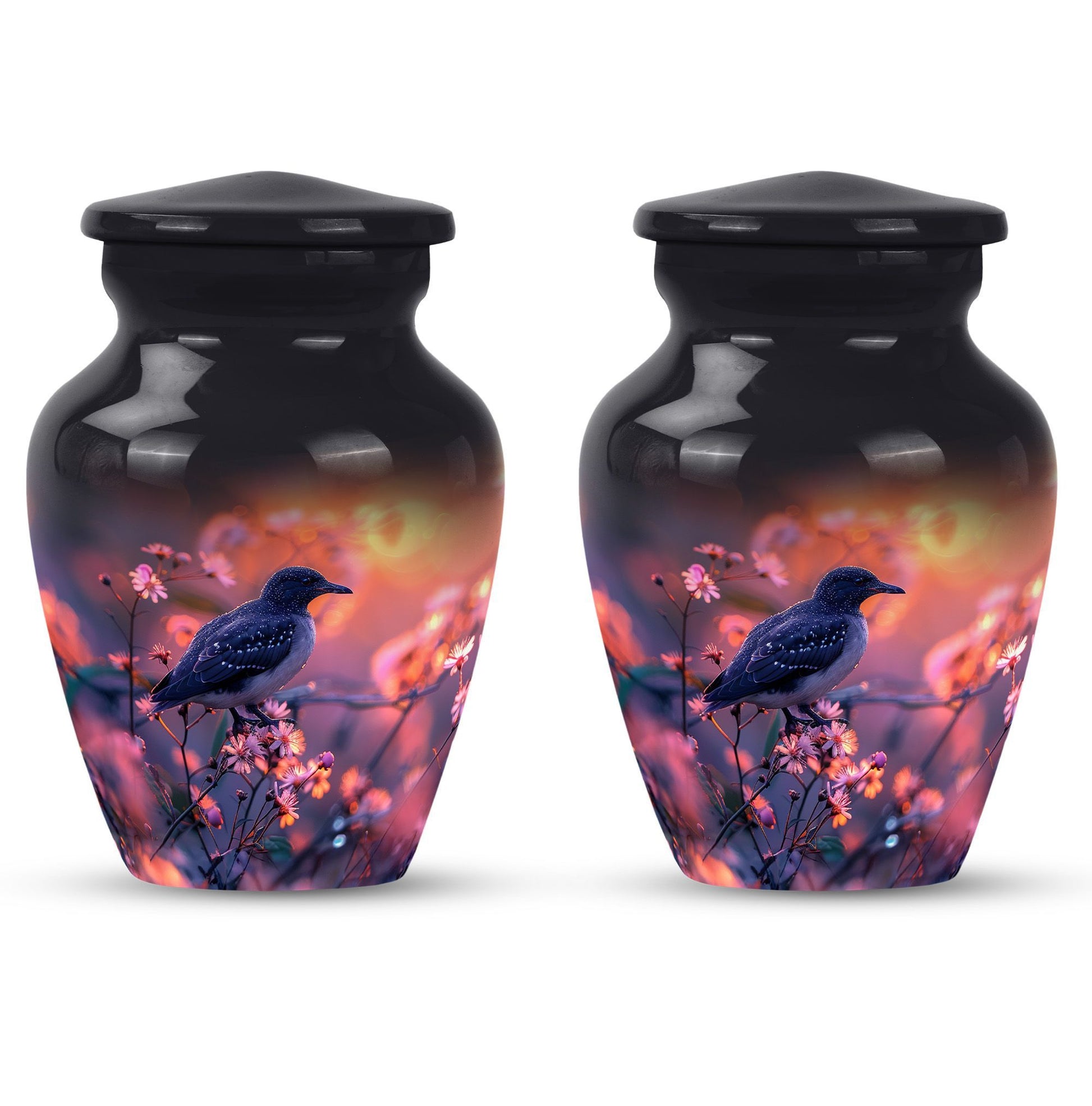 Classic 10-inch Puffin Bird-themed urn for burial ashes