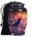 Classic 10-inch Puffin Bird-themed urn for burial ashes