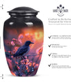 Classic 10-inch Puffin Bird-themed urn for burial ashes