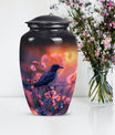 Classic 10-inch Puffin Bird-themed urn for burial ashes