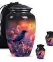 Classic 10-inch Puffin Bird-themed urn for burial ashes