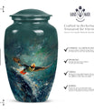 Classic 10-inch Puffin Bird Urn for cremation ashes