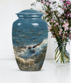 Puffin Bird Theme Aluminium Urn for human ashes