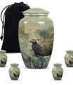 puffin bird design cremation large urn for burial ashes