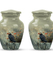 puffin bird design cremation large urn for burial ashes