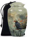 puffin bird design cremation large urn for burial ashes