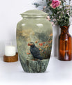 puffin bird design cremation large urn for burial ashes