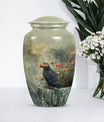 puffin bird design cremation large urn for burial ashes