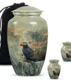 puffin bird design cremation large urn for burial ashes