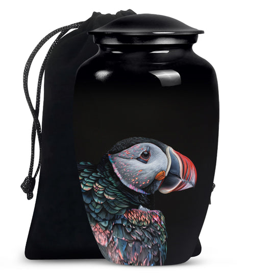 10-inch Puffin Bird themed Classic Urn for mom