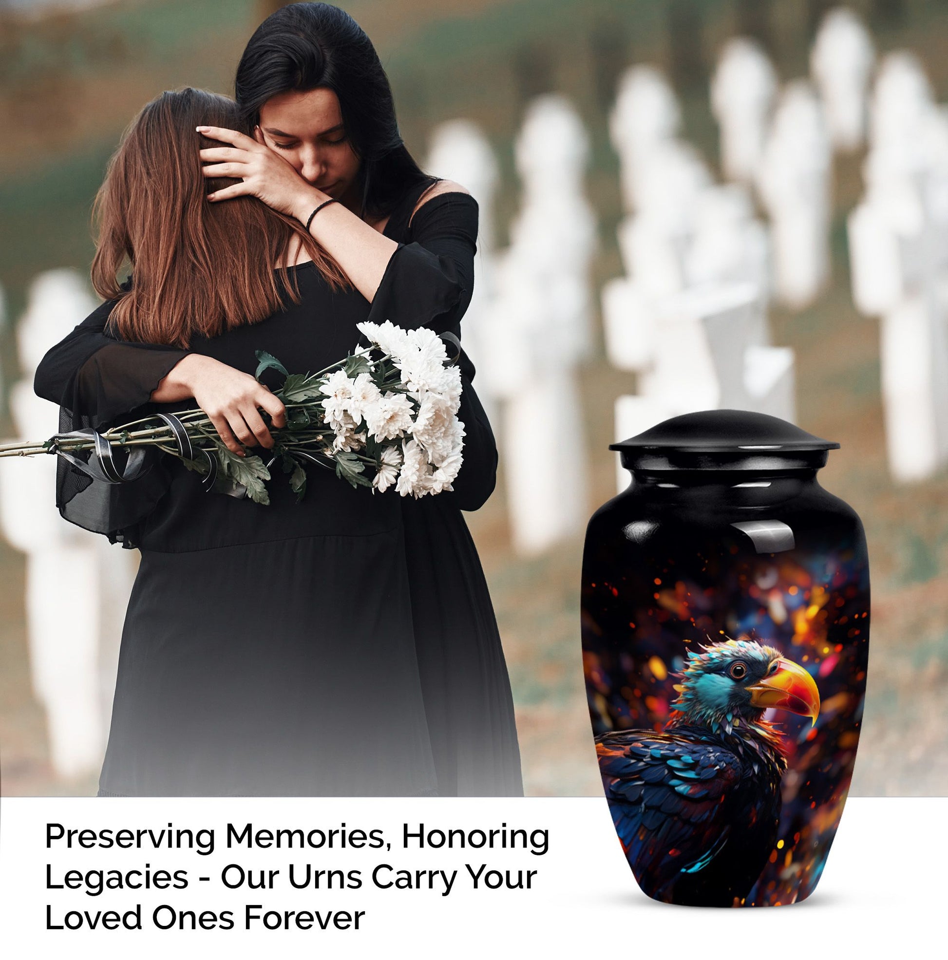 Puffin Bird Urn, a classic cremation urn for dad