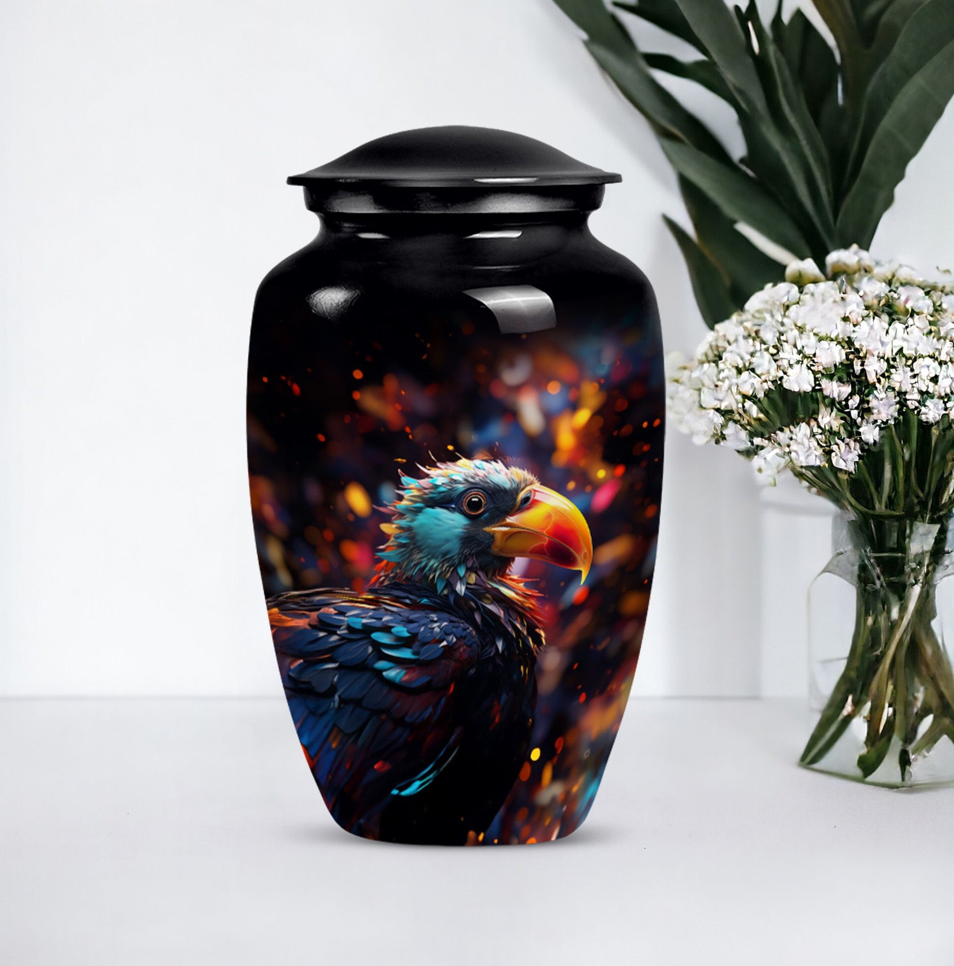 Puffin Bird Urn, a classic cremation urn for dad