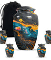 Abstract Small Keepsake Urns For Human Ashes Memorial, Funeral Shape Urn