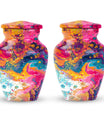 Abstract Urn For Ashes Adult Male Large Memorial, Funeral Urn For Ashes