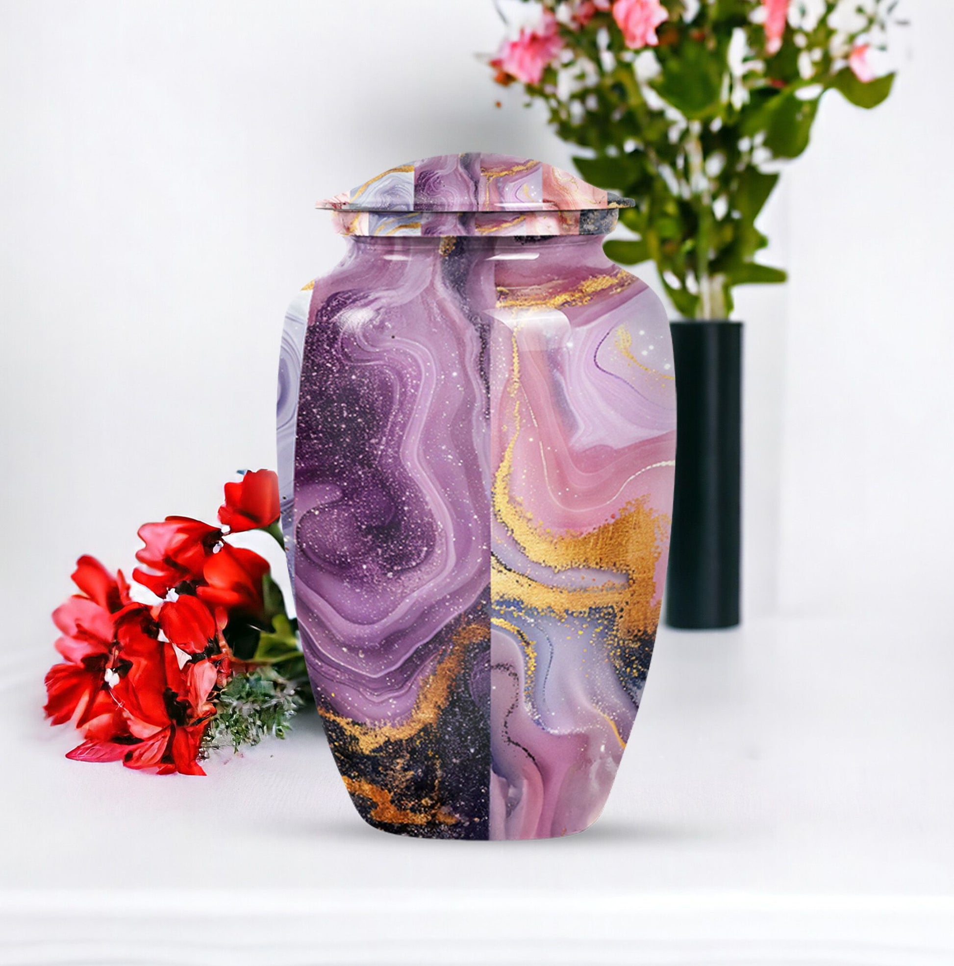 10-inch Vibrant Swirl Urn