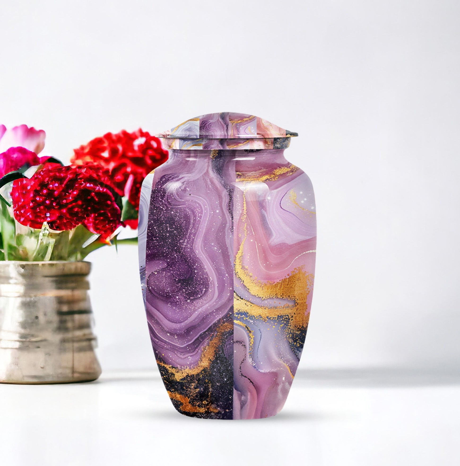 10-inch Vibrant Swirl Urn