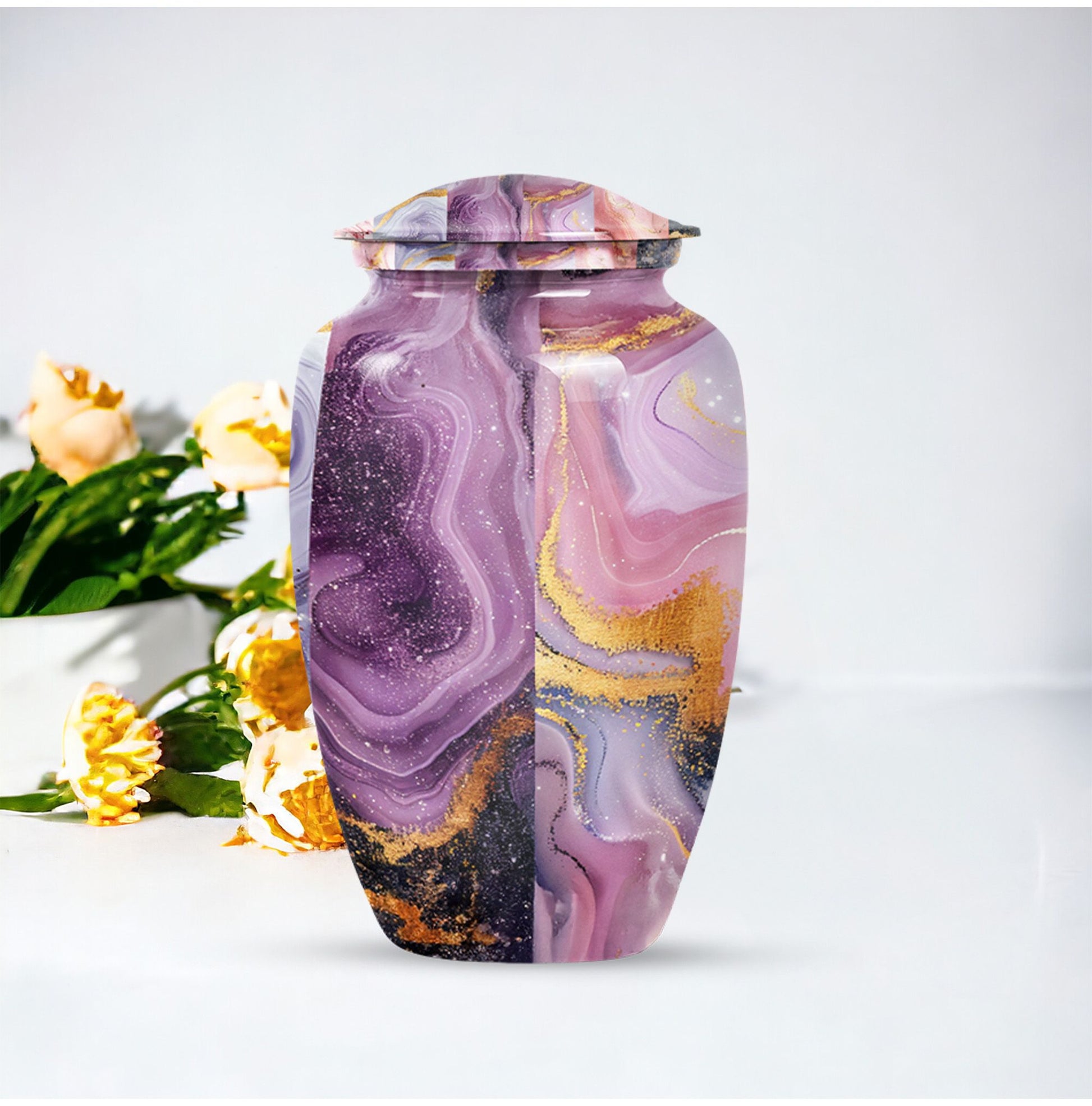 10-inch Vibrant Swirl Urn