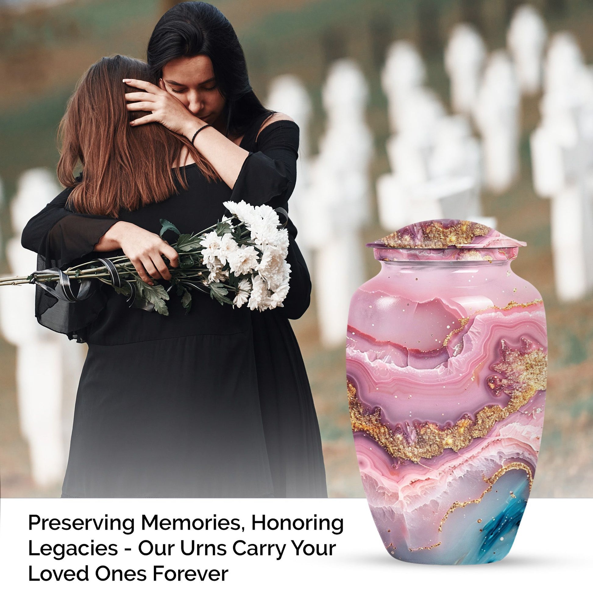 Classic Memorial Urn for adult human ashes