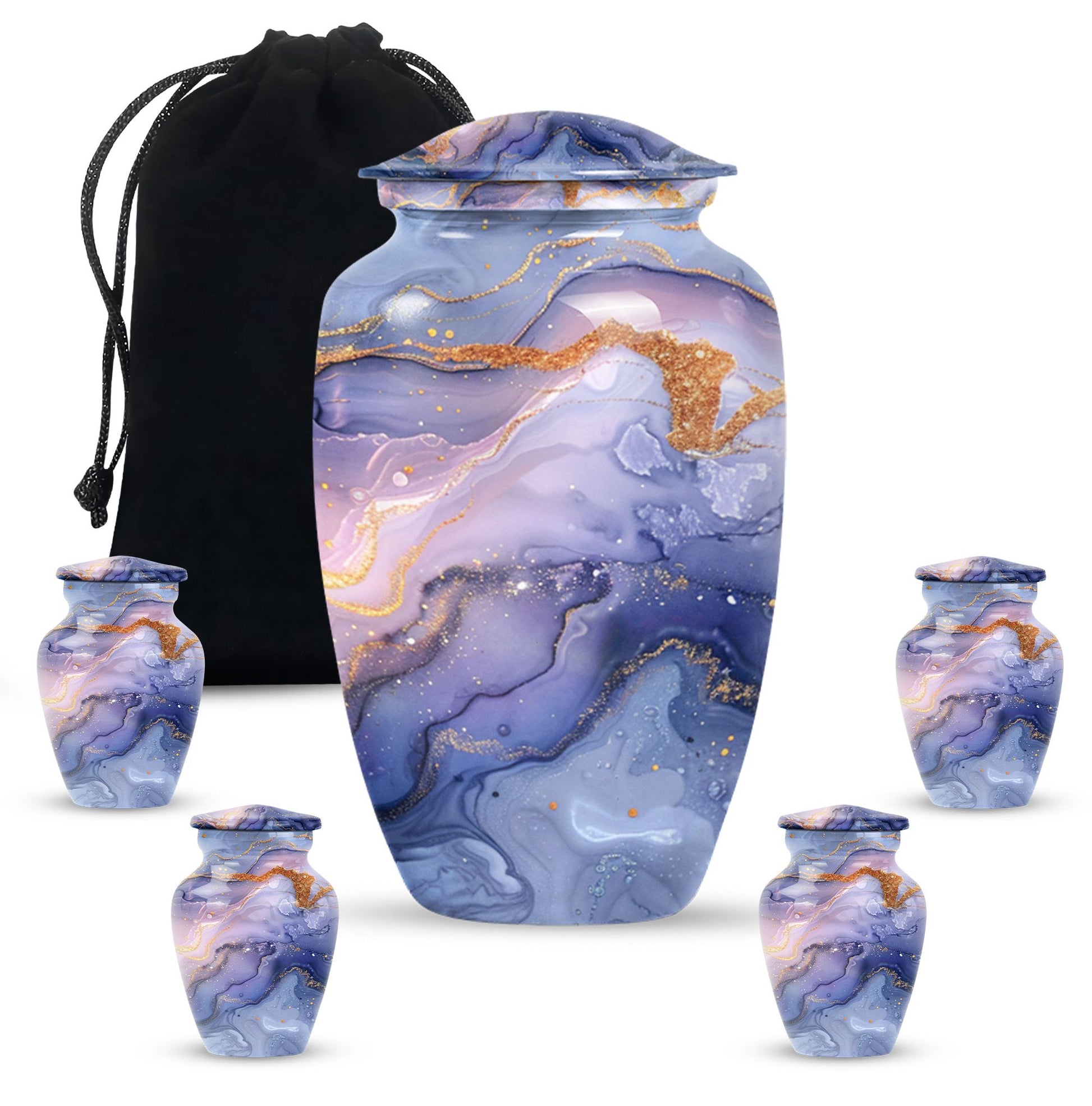 Abstract Urn in Classic design, memorial urn for male ashes