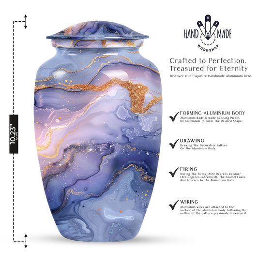 Abstract Urn in Classic design, memorial urn for male ashes