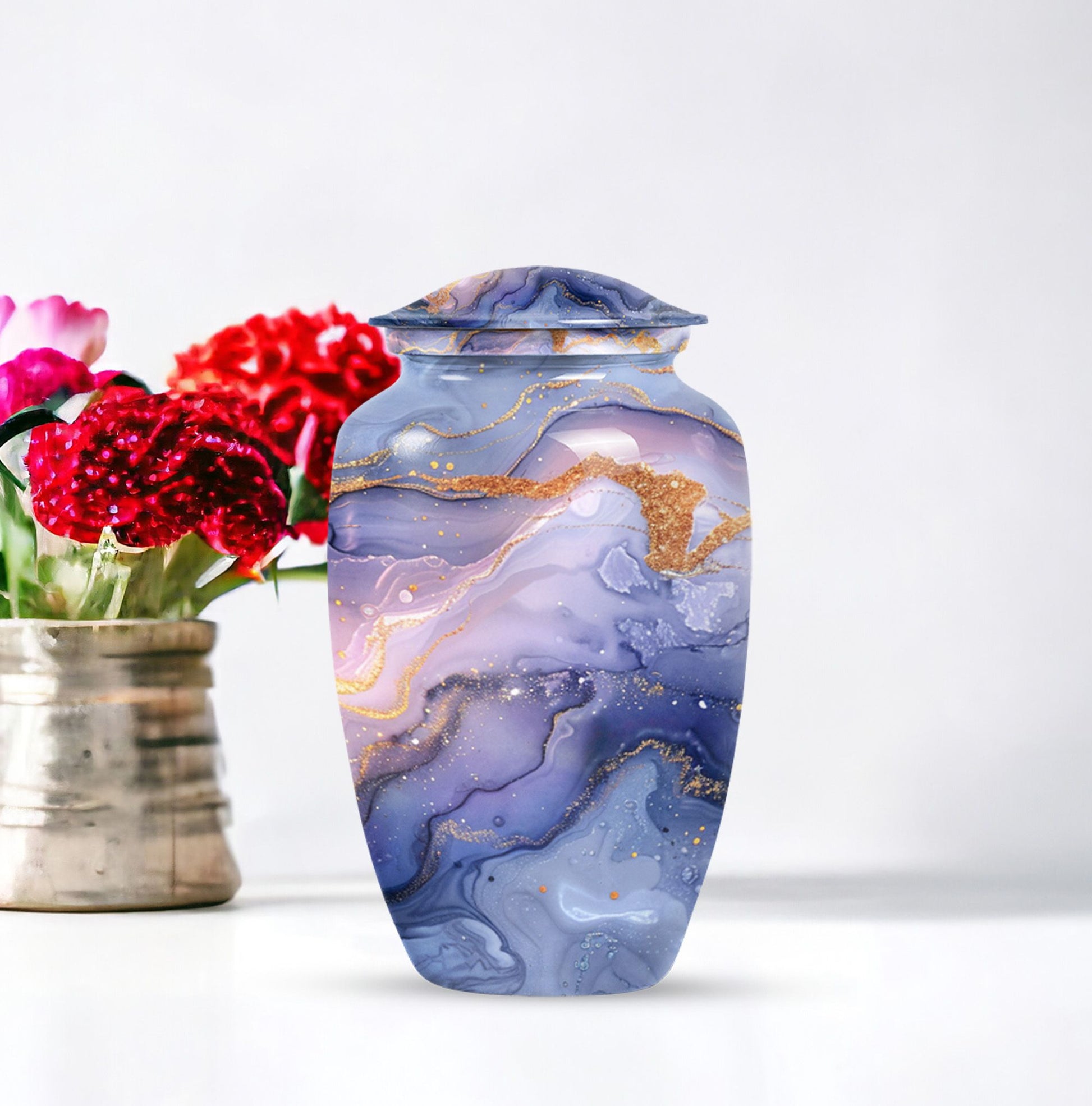 Abstract Urn in Classic design, memorial urn for male ashes