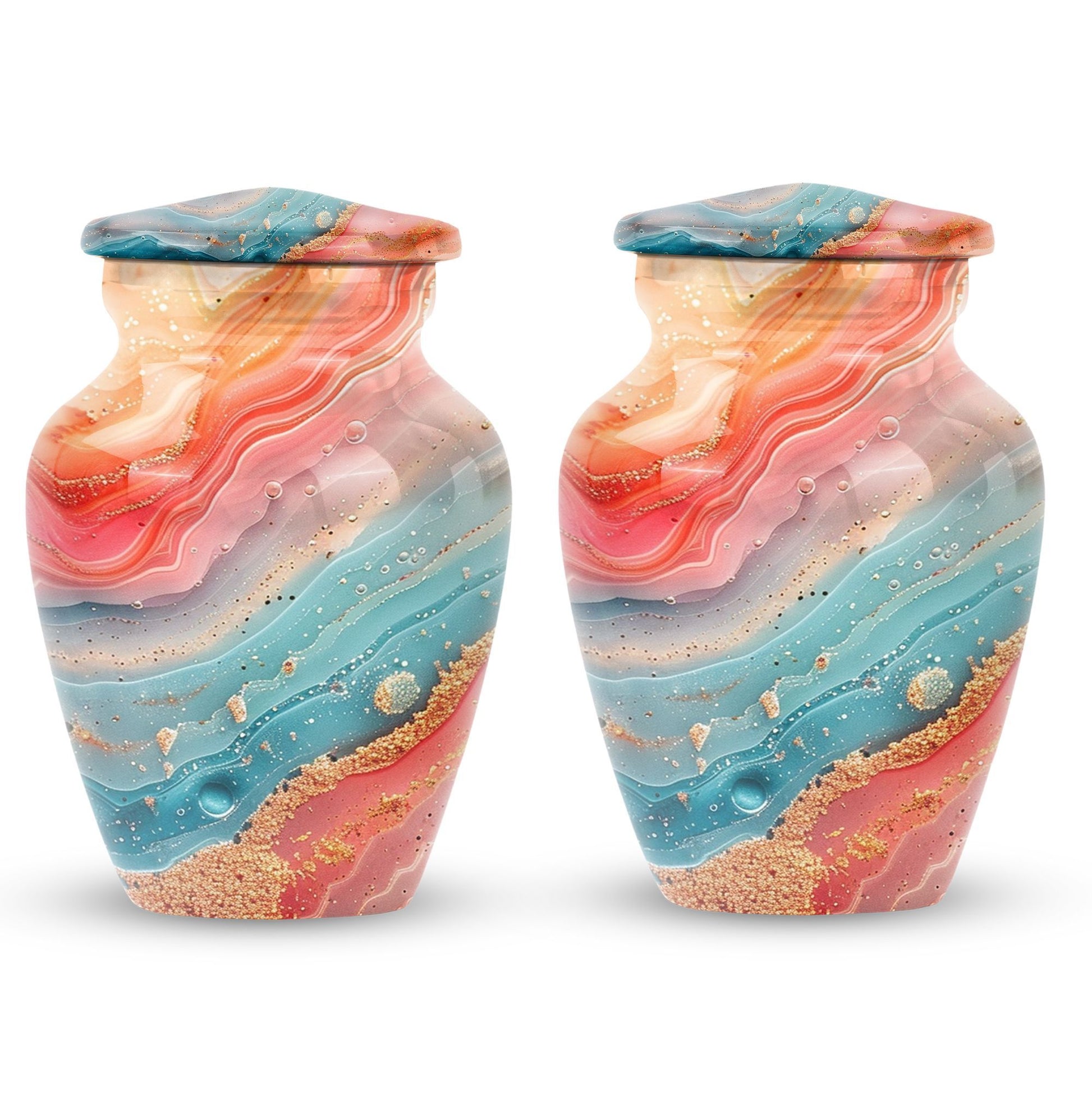 10-inch classic abstract urn for mom's ashes.