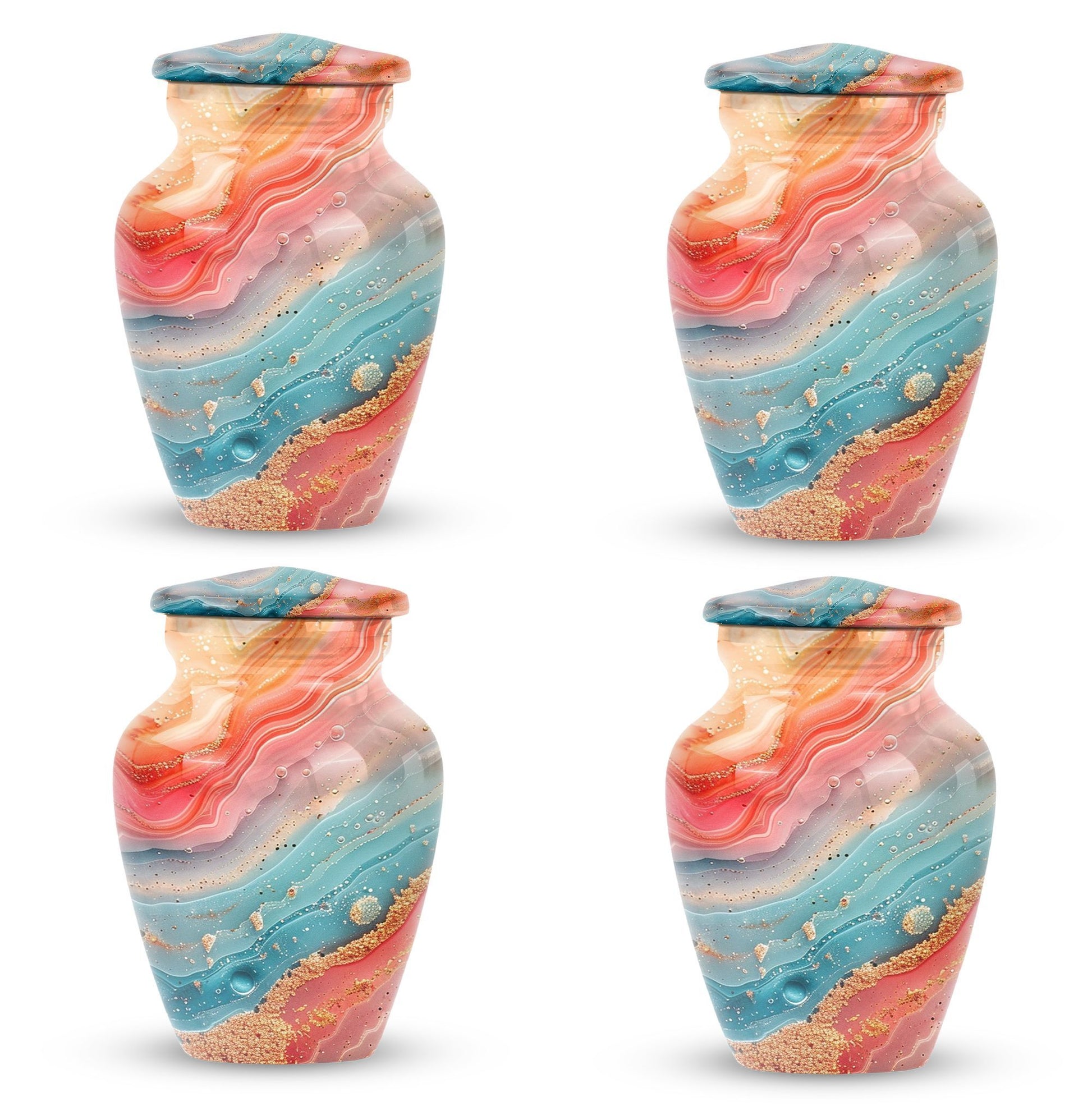 10-inch classic abstract urn for mom's ashes.