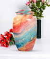 10-inch classic abstract urn for mom's ashes.