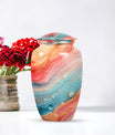 10-inch classic abstract urn for mom's ashes.