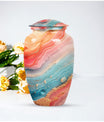 10-inch classic abstract urn for mom's ashes.