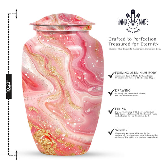 Abstract 10-inch classic cremation urn for dad.