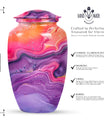 Abstract large burial urn classic design for cremation ashes