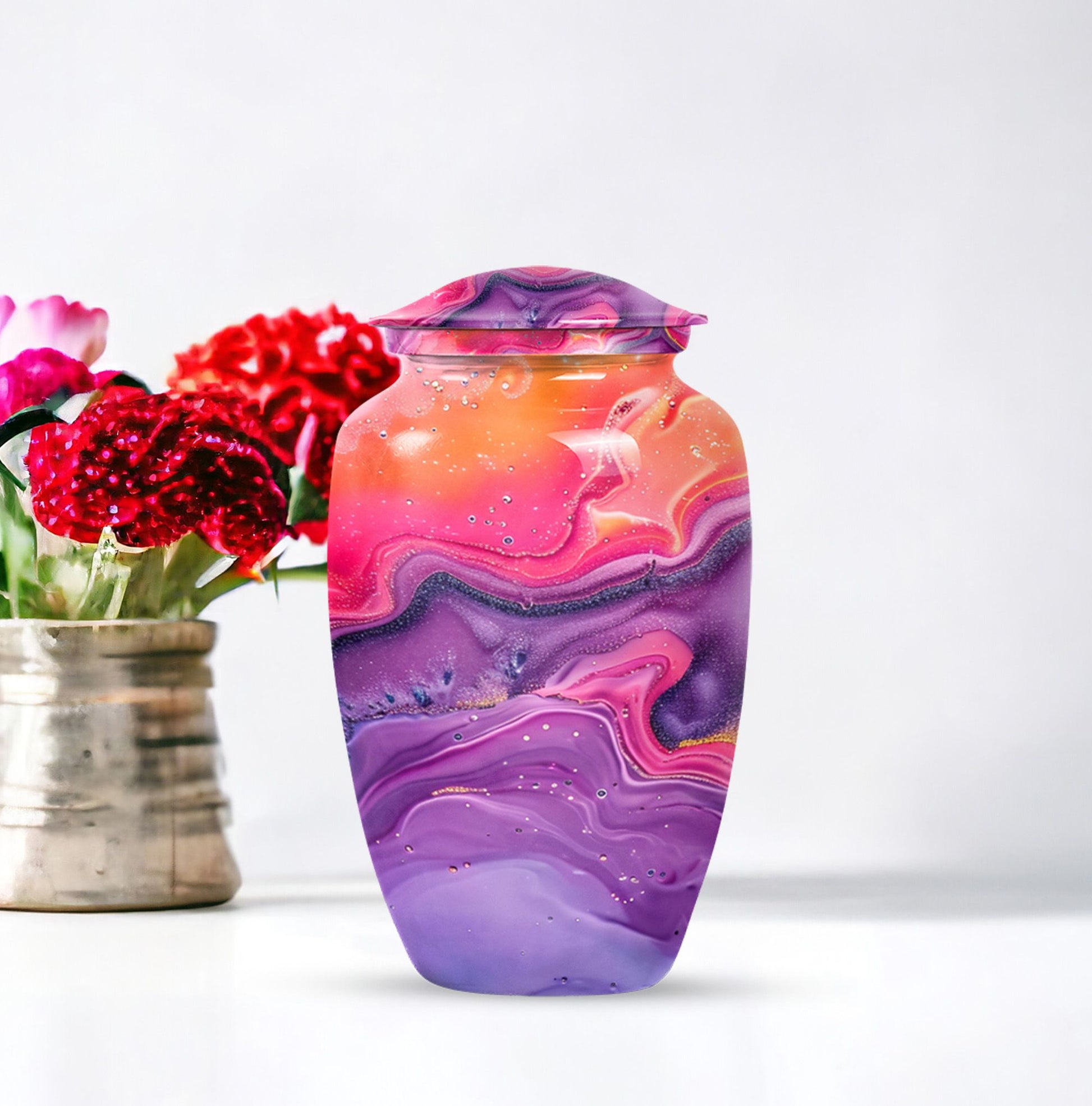 Abstract large burial urn classic design for cremation ashes