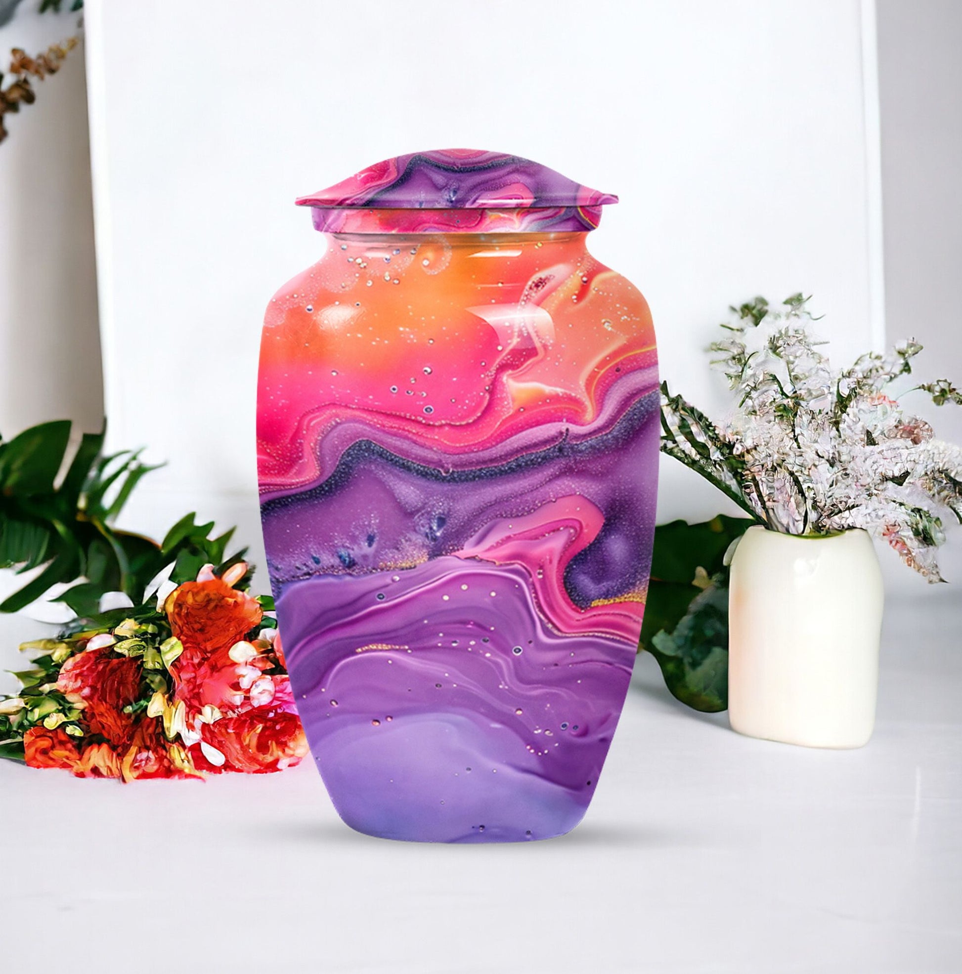 Abstract large burial urn classic design for cremation ashes