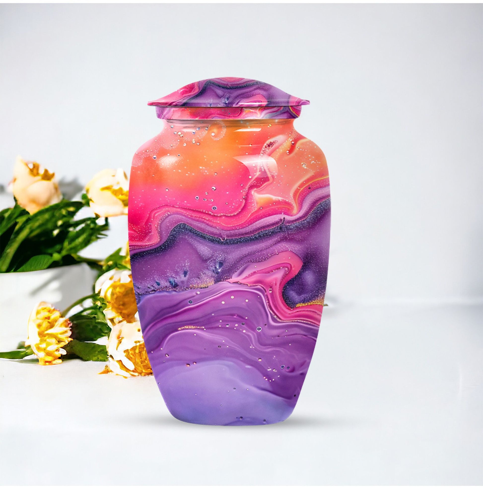 Abstract large burial urn classic design for cremation ashes